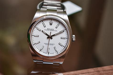 rolex oyster perpetual 39 with white dial